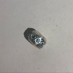Pandora charm blue topaz